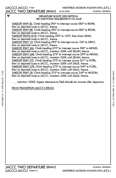 Int'l Hartsfield-Jackson d'Atlanta Atlanta, GA (KATL): JACCC TWO (RNAV) (DP)