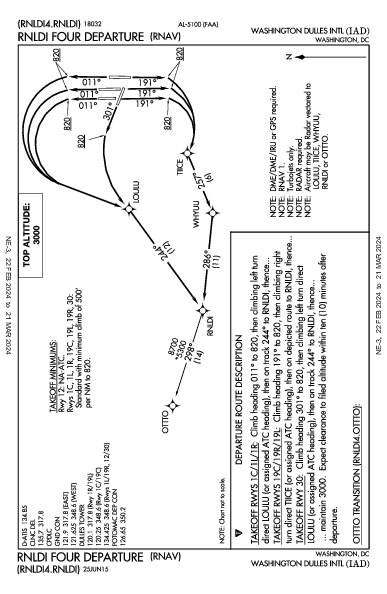 Int'l de Washington-Dulles Washington, DC (KIAD): RNLDI FOUR (RNAV) (DP)